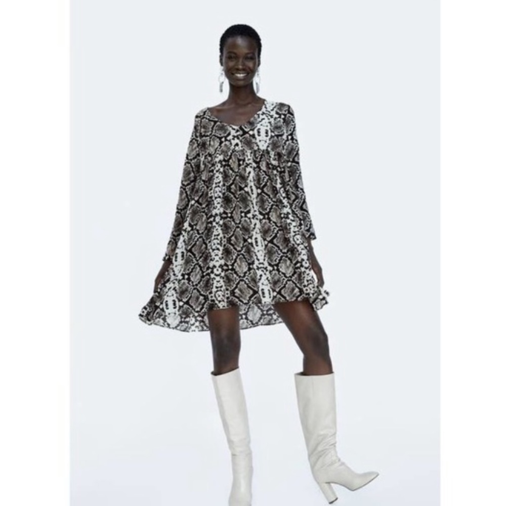 Zara oversized snake skin dress